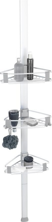 Teleskopická hliníková koupelnová polička v matně stříbrné barvě Purio – Wenko