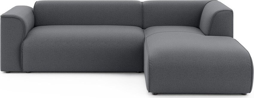 Tmavě šedá rohová pohovka (pravý roh/s lenoškou) Merid – Ropez
