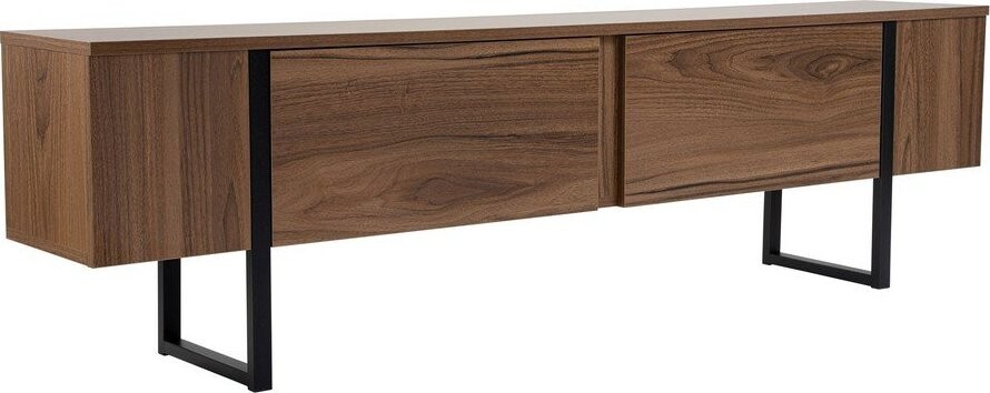 TV stolek v dekoru ořechu v tmavě přírodní barvě 180x50x29,5 cm Serenity – Kalune Design