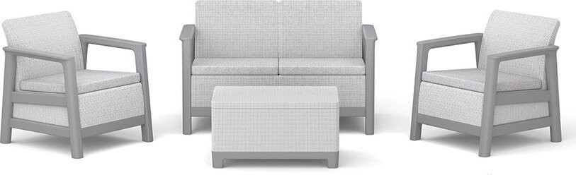 Světle šedý zahradní lounge set pro 4 Scandi Linea – Keter
