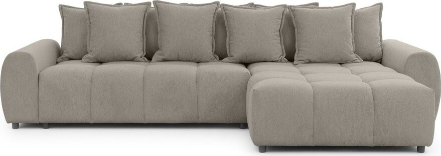 Taupe rohová pohovka (pravý roh/s lenoškou) Albane – Ropez