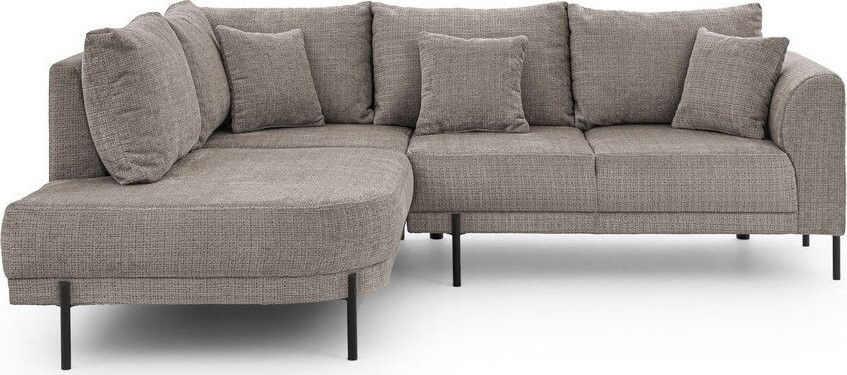 Taupe žinylková rohová pohovka (levý roh/do L) Mauris – Ropez