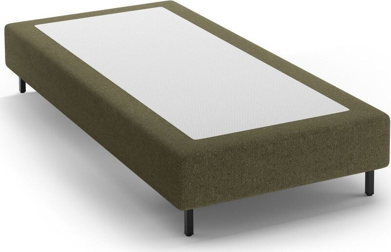 Zelená čalouněná jednolůžková postel bez čela 90x200 cm Whale – Micadoni