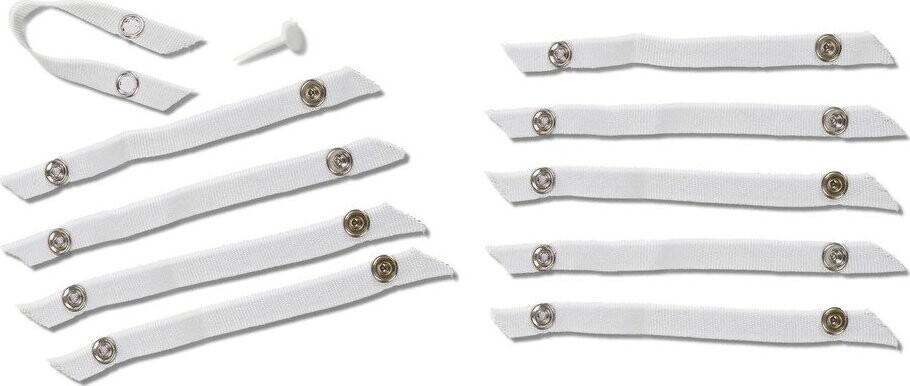 Bílá látková poutka v sadě 10 ks – Maximex