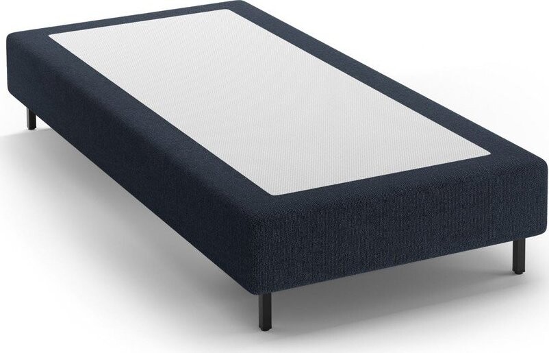 Tmavě modrá čalouněná jednolůžková postel bez čela 90x200 cm Whale – Micadoni
