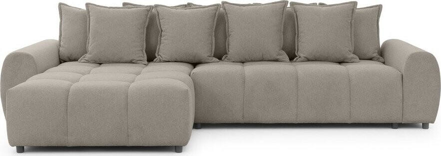 Taupe rohová pohovka (levý roh/s lenoškou) Albane – Ropez