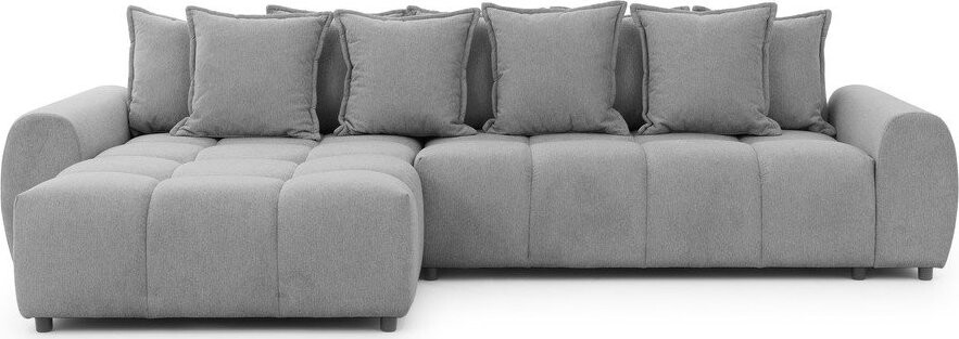 Šedá rohová pohovka (levý roh/s lenoškou) Albane – Ropez