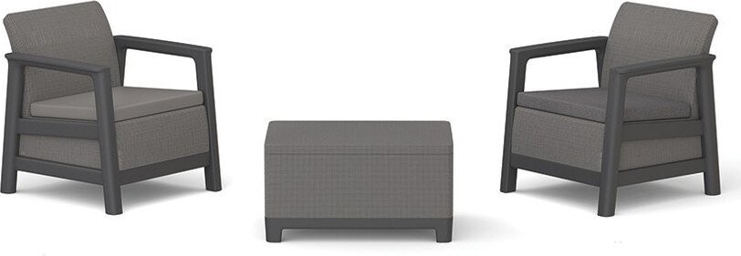 Šedý zahradní lounge set pro 2 Scandi Linea – Keter