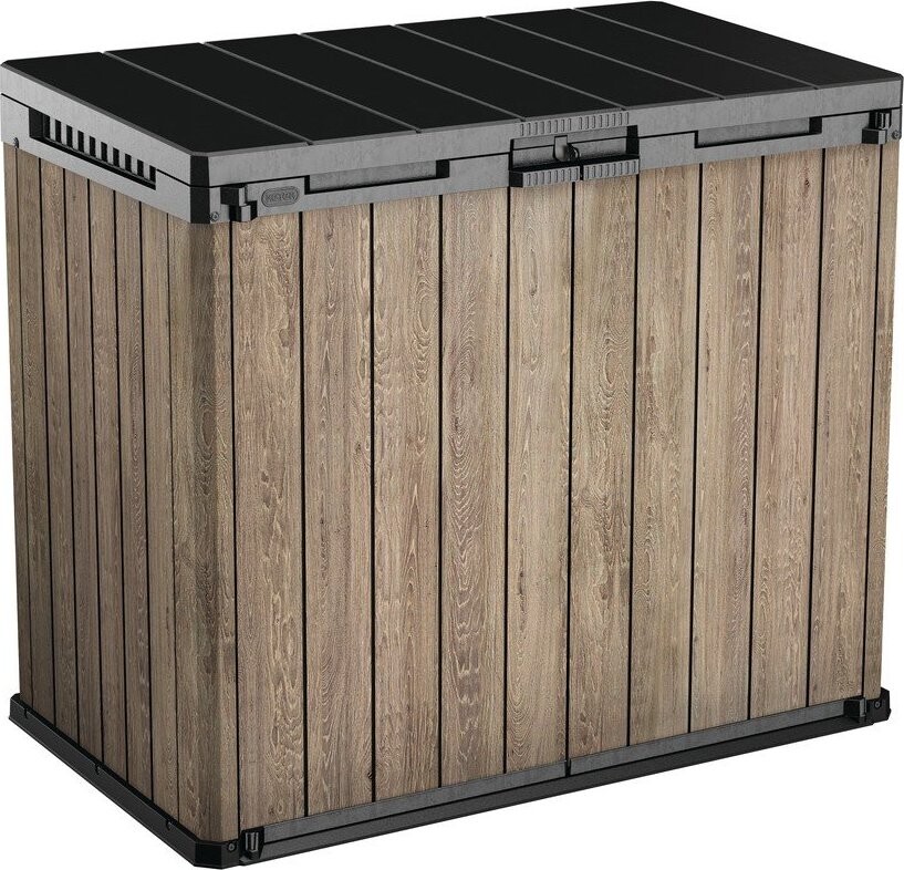 Hnědý plastový zahradní úložný box Deco – Keter