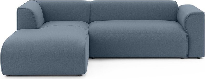 Modrá rohová pohovka (levý roh/s lenoškou) Merid – Ropez