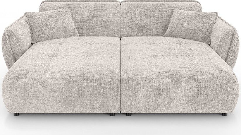 Béžová žinylková pohovka s lenoškou 252 cm Nelia Big – Ropez