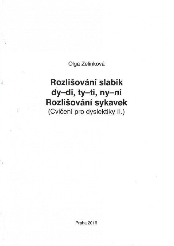 Rozlišování slabik dy-di, ty-ti, ny-ni - Cvičení pro dyslektiky II.