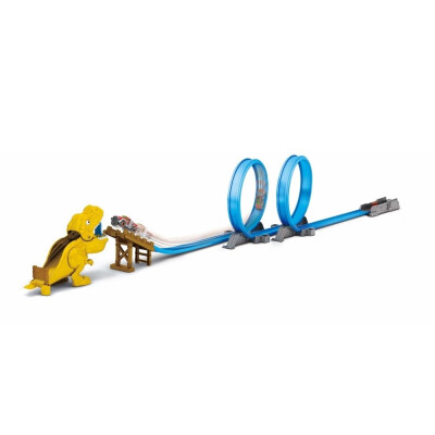 Hrací sada s dráhou, T-Rexem a kovovým autíčkem