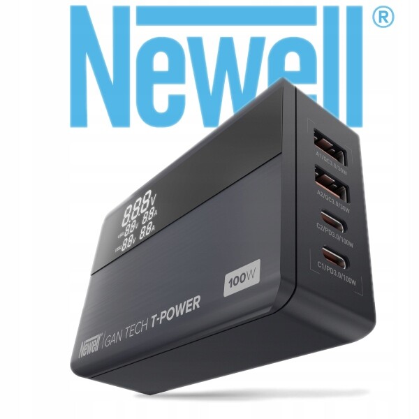 Síťová nabíječka GaN Tech T-Power 100 W Newell Premium