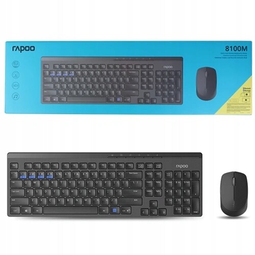 Bezdrátová Sada Klávesnice A Myši Rapoo 8100 M Rf Wireless Bluetooth