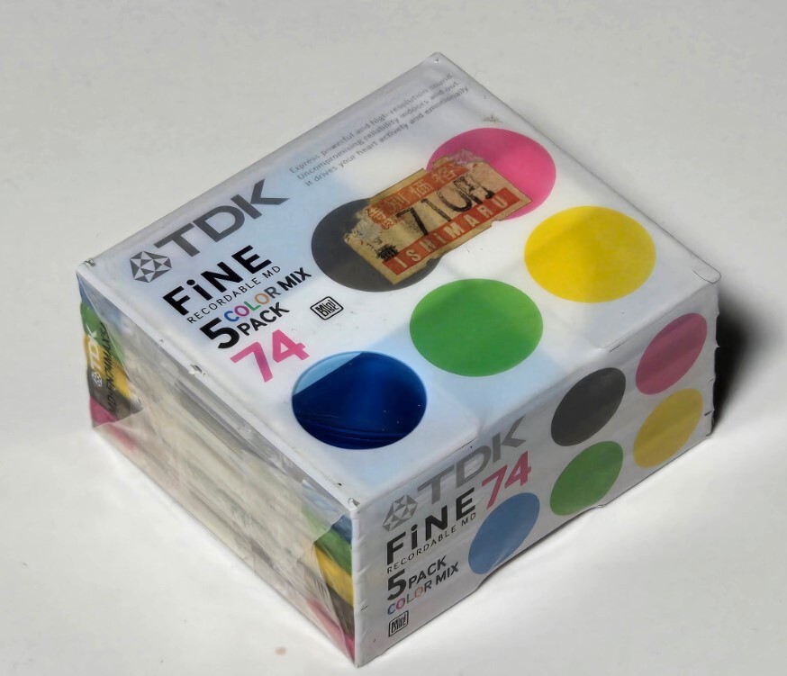 Minidisc Tdk Fine 74 5 Ks Vyrobeno V Japonsku 5 Disket MD Fólie Color MIX