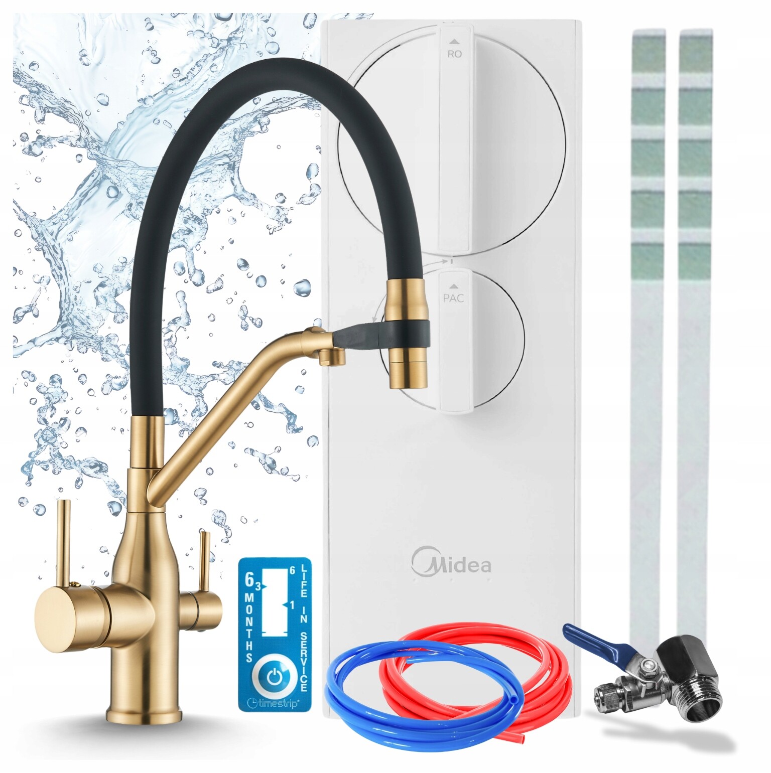 Filtr Reverzní Osmózy Midea 400GPD RO5 Beznádržový A Kuchyňská Baterie