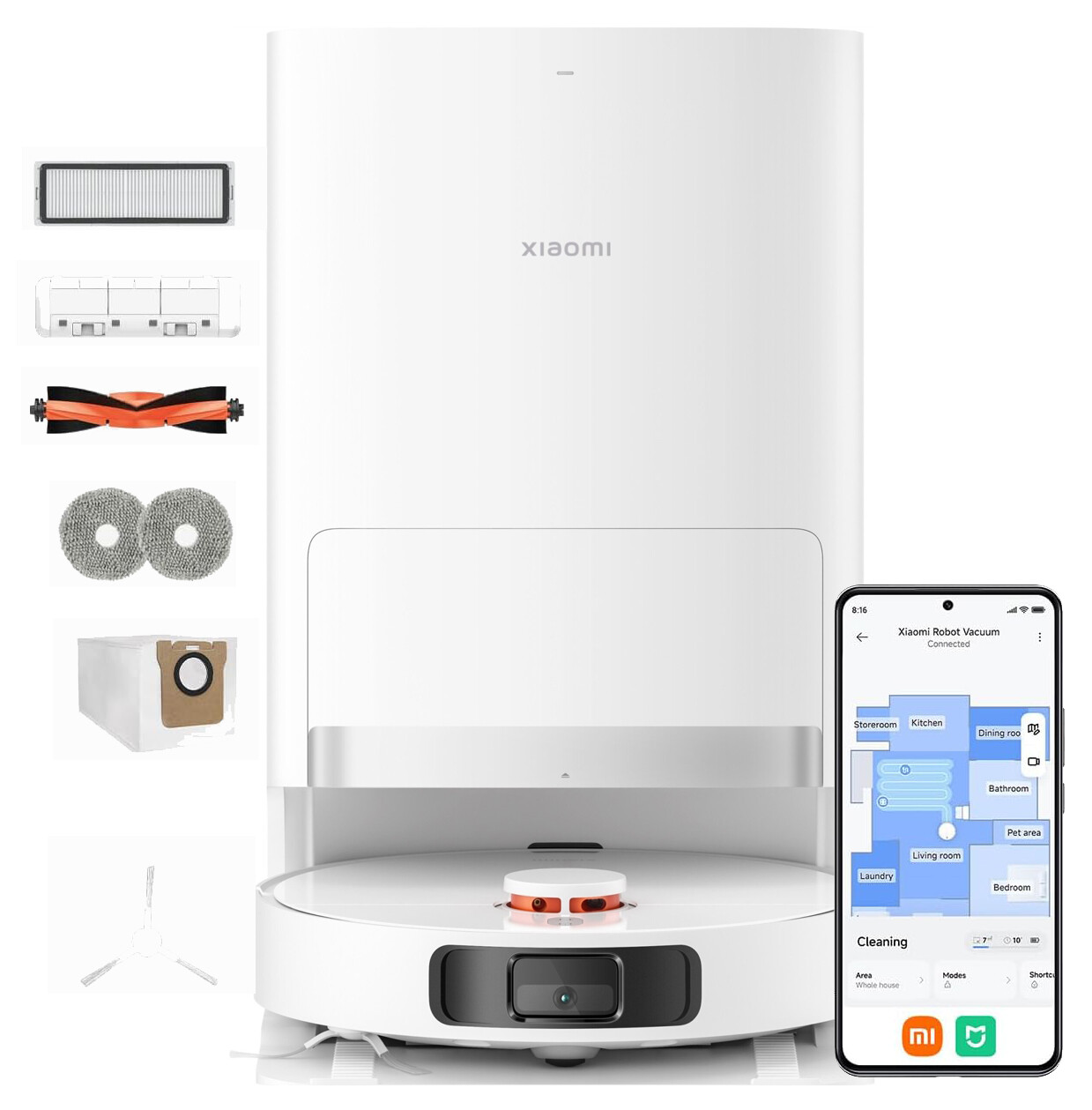 Vysavač Uklízecí Robot Mopovací Xiaomi Vacuum X20+ Eu Wifi Hepa E11