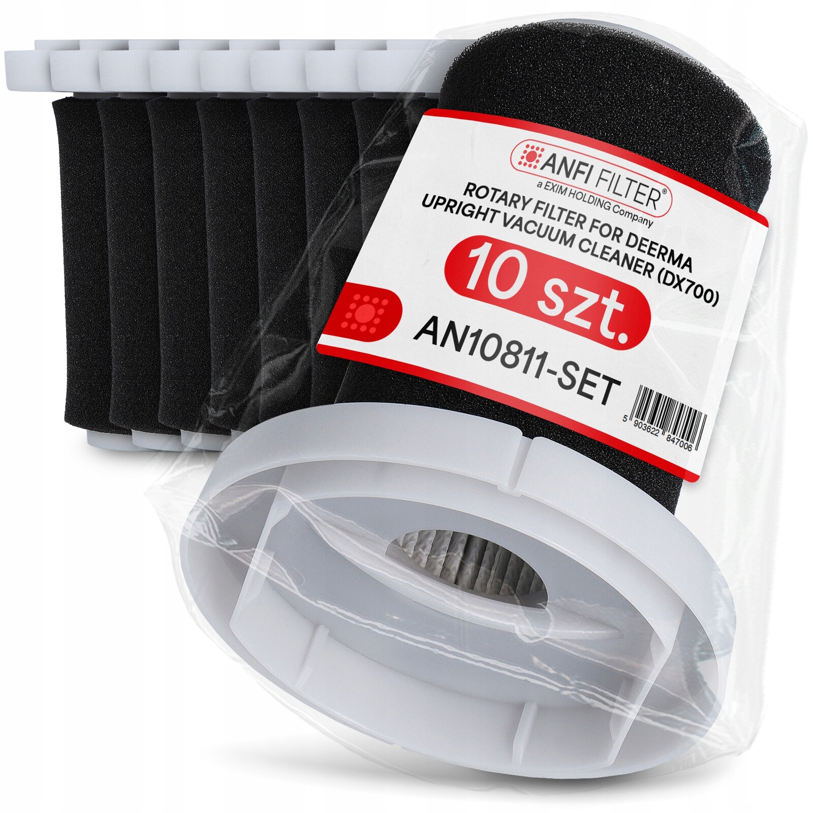 10 x Vzduchový filtr pro vertikální vysavač Deerma DX700 DX700S Náplň Em-p