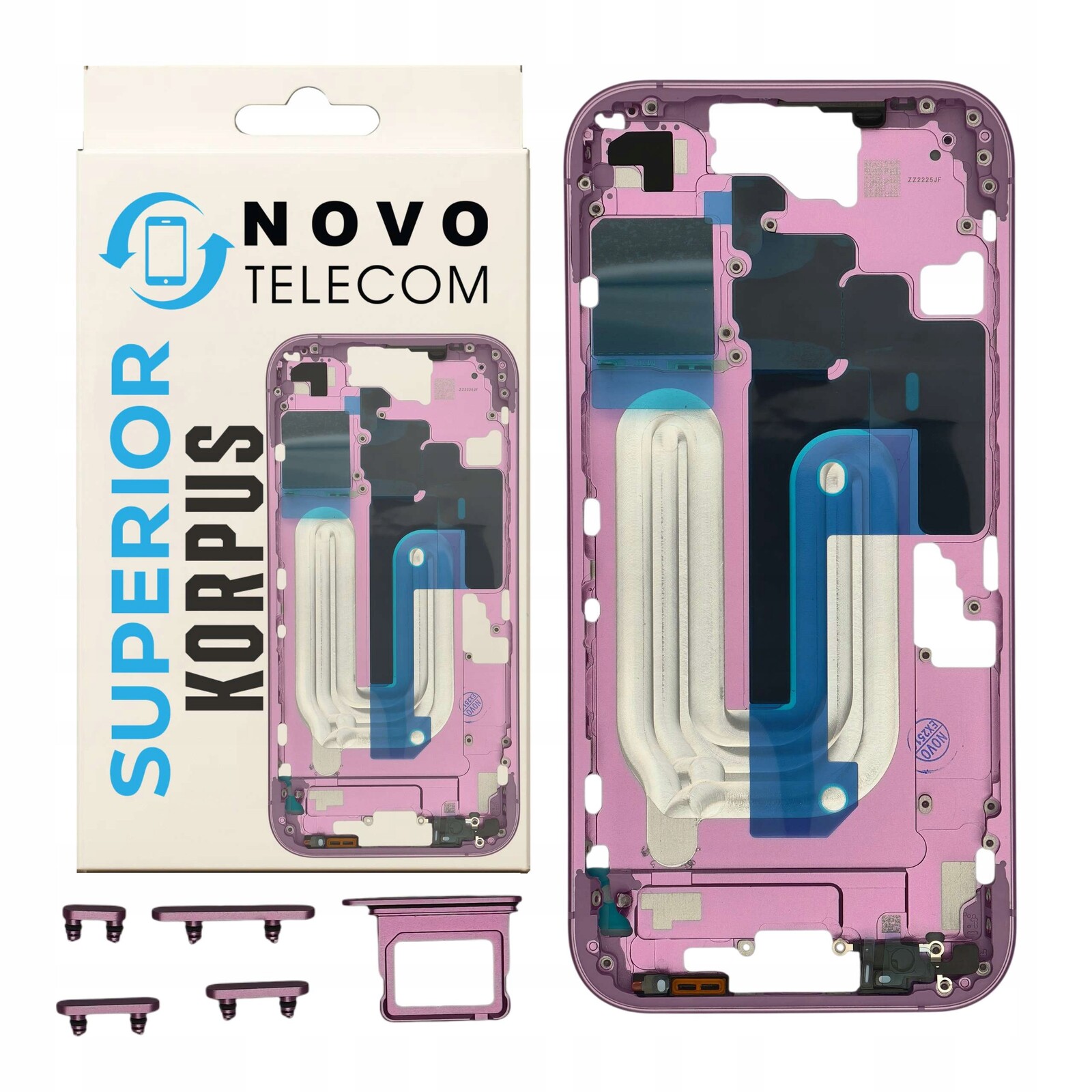 Tělo krytu telefonu pro iPhone 16 Rámeček Kompletní Růžový