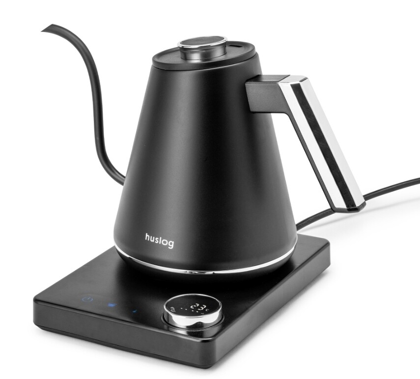 Huslog Varná konvice s podstavcem černo-stříbrná 1L HUS1069 Varná konvice SmartControl