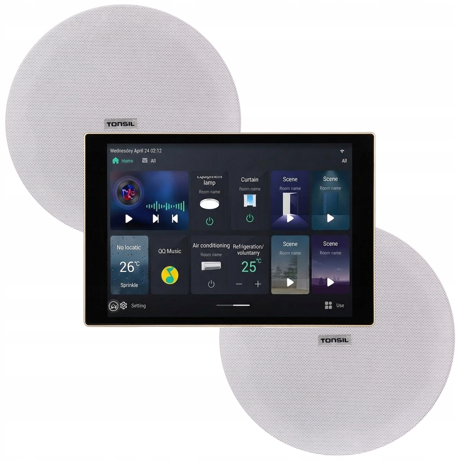 Tonsil Nástěnný přehrávač Android Zesilovač WS-90 2x reproduktor Zgsu 200 S