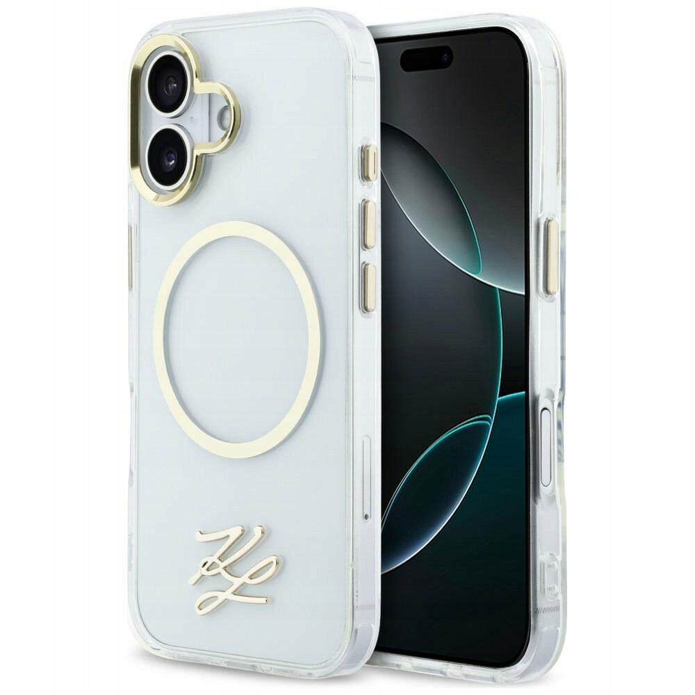 Pouzdro Karl Lagerfeld IML Kl Script Logo MagSafe pro iPhone 17 průhledný
