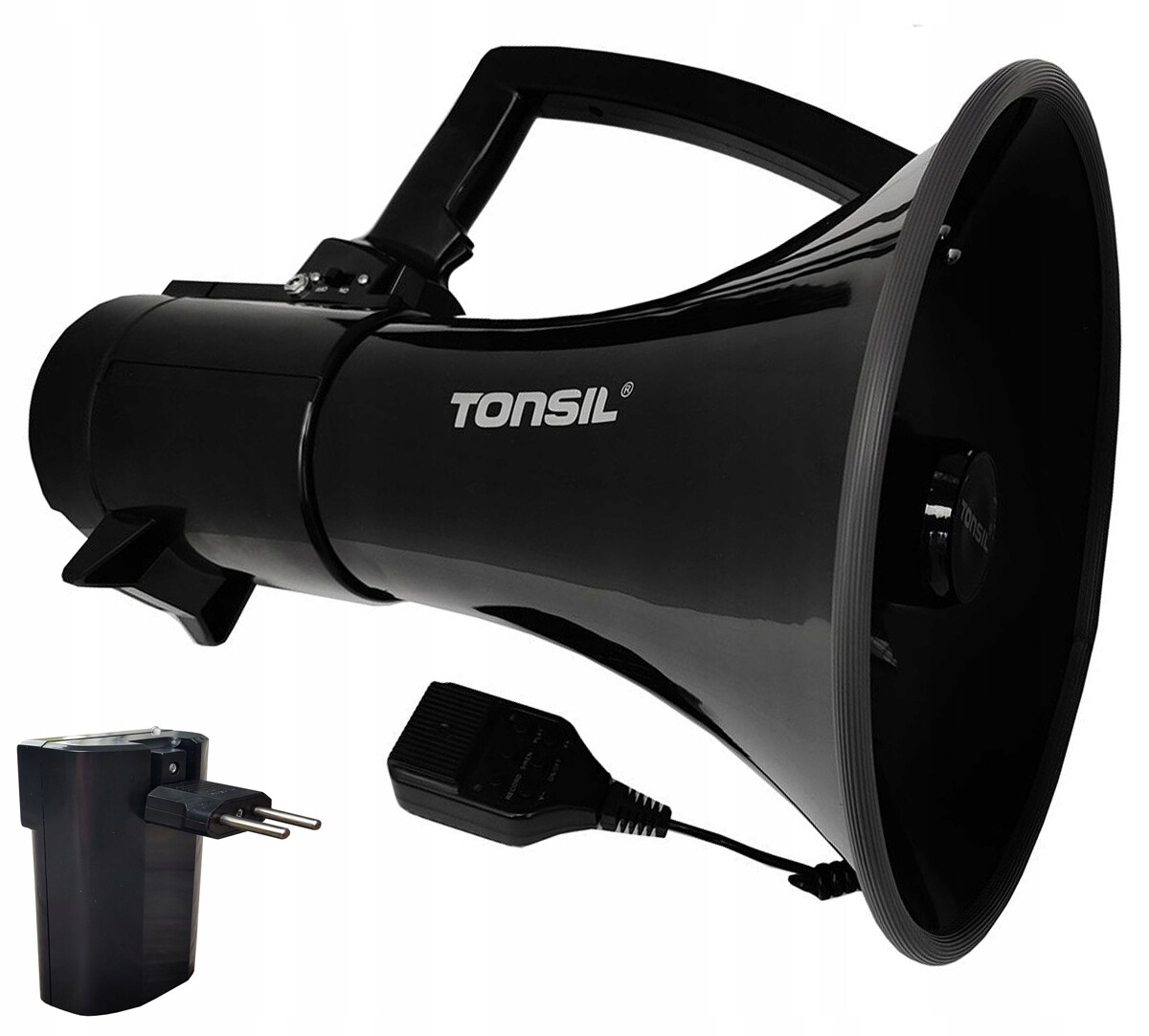 Silný megafon Te 30/20 Nahrávání Výkon Max 120 W Dosah až 1200 m Akumulátor