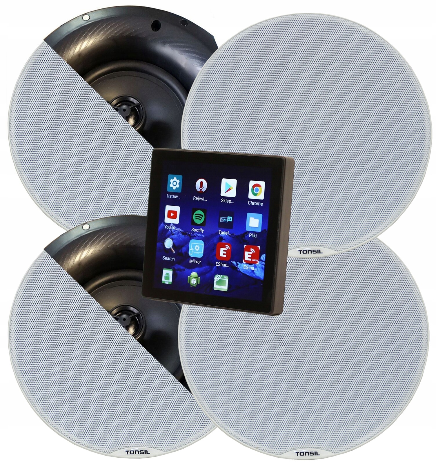 Tonsil Nástěnný přehrávač Android Zesilovač WS-65 4x reproduktor Zgsu 205S