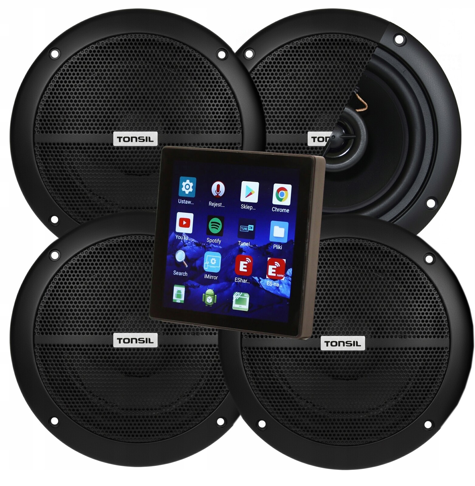 Tonsil Nástěnný přehrávač Android Zesilovač WS-65 4x reproduktor Zgsu 13/2dr