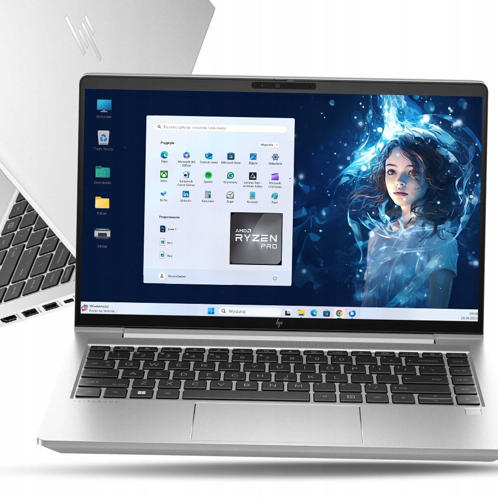 Notebook Hp EliteBook 645 Amd Ryzen5 Pro 7530 16GB 512SSD Blk W11P 14