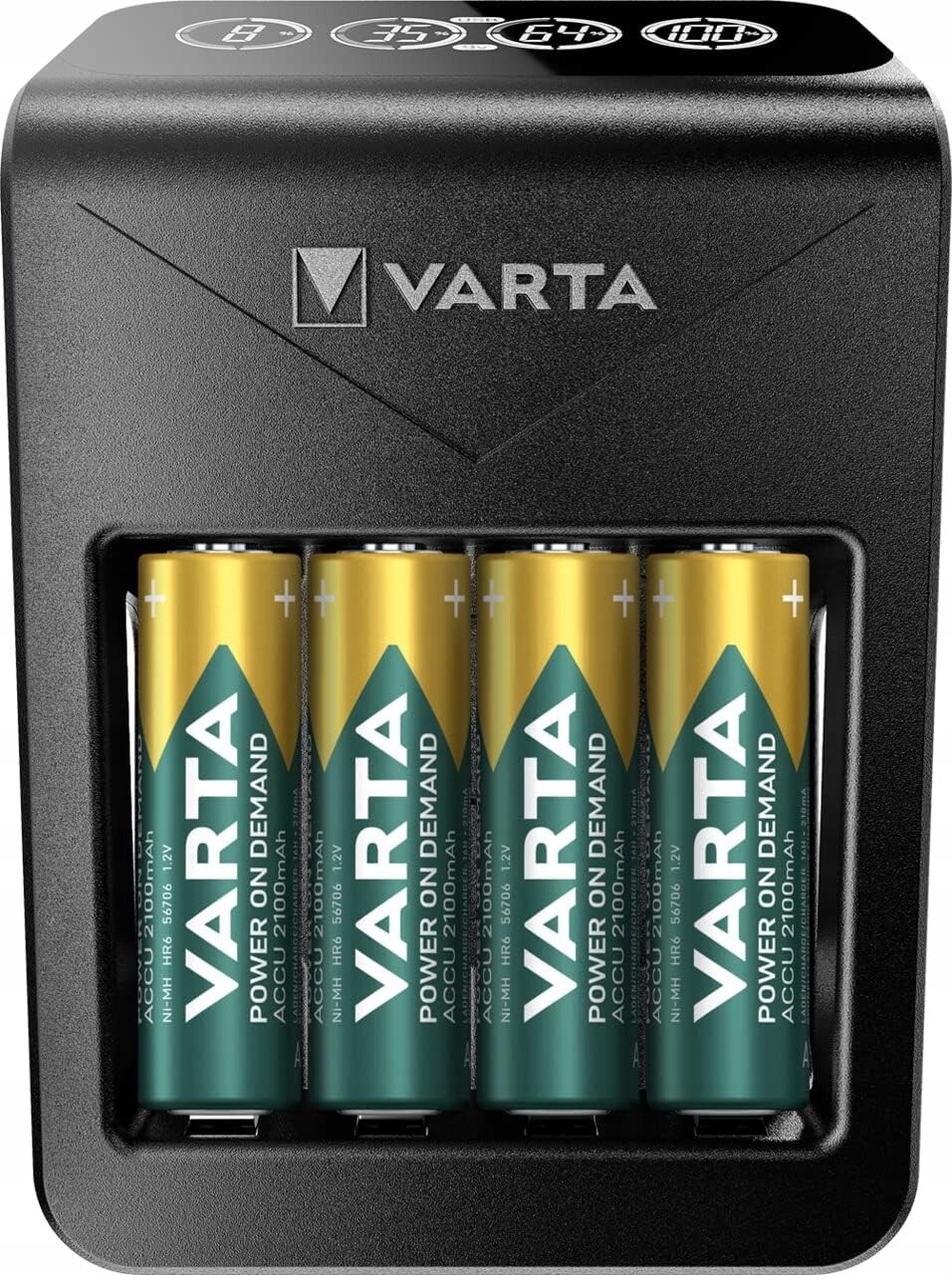 Varta Nabíječka 4x Aa 2100mAh Aa Aaa C D 9V Usb Power on Demand LCD