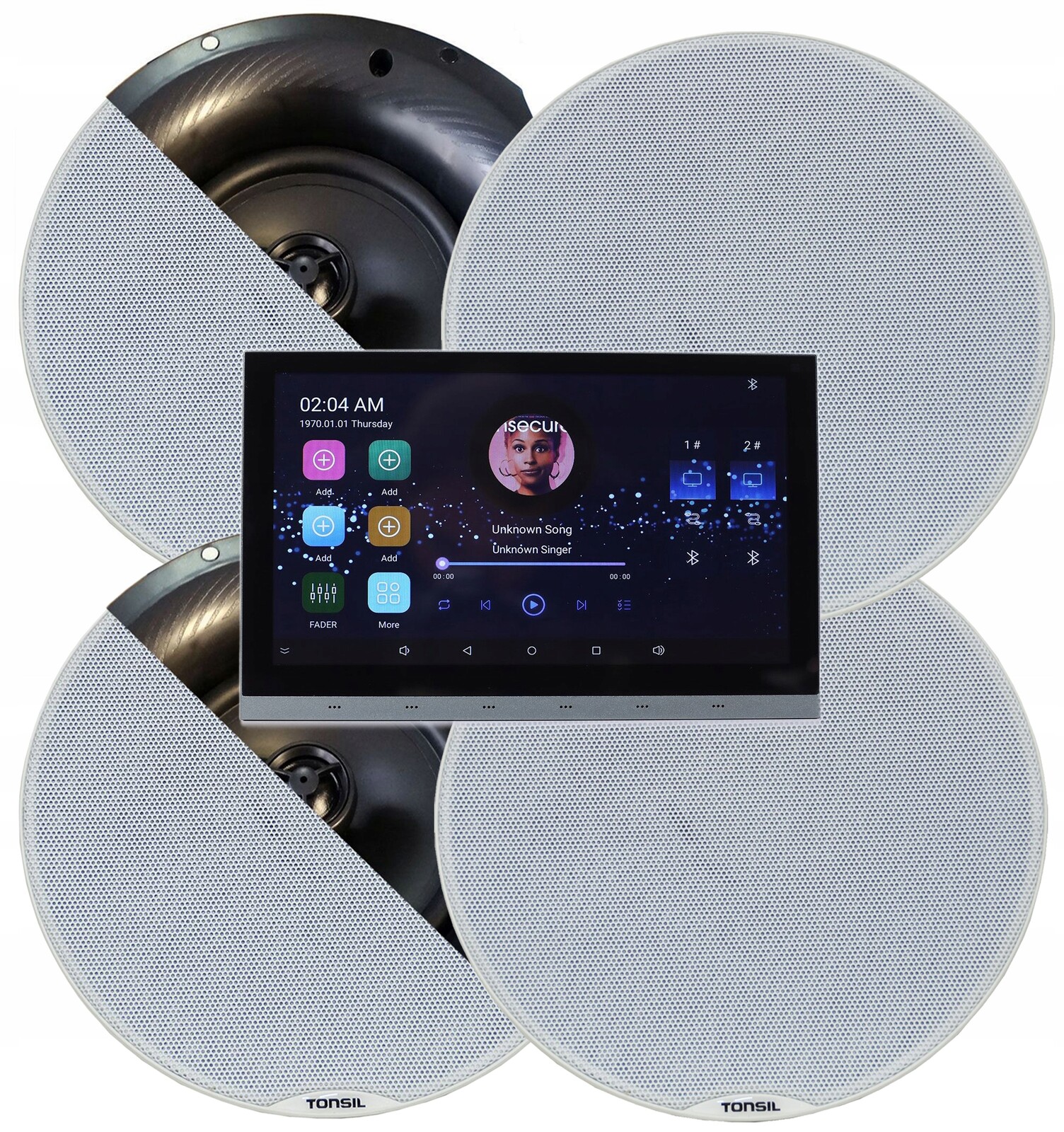 Nástěnný přehrávač Tonsil WS-100 4x stropní reproduktor Zgsu 205S Set