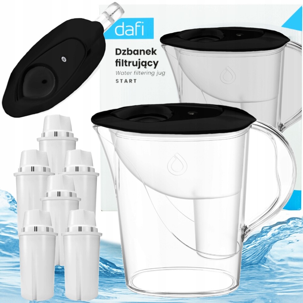 Sada 6 x filtr na vodu filtrační konvice Dafi Start Classic černá 2,4 l