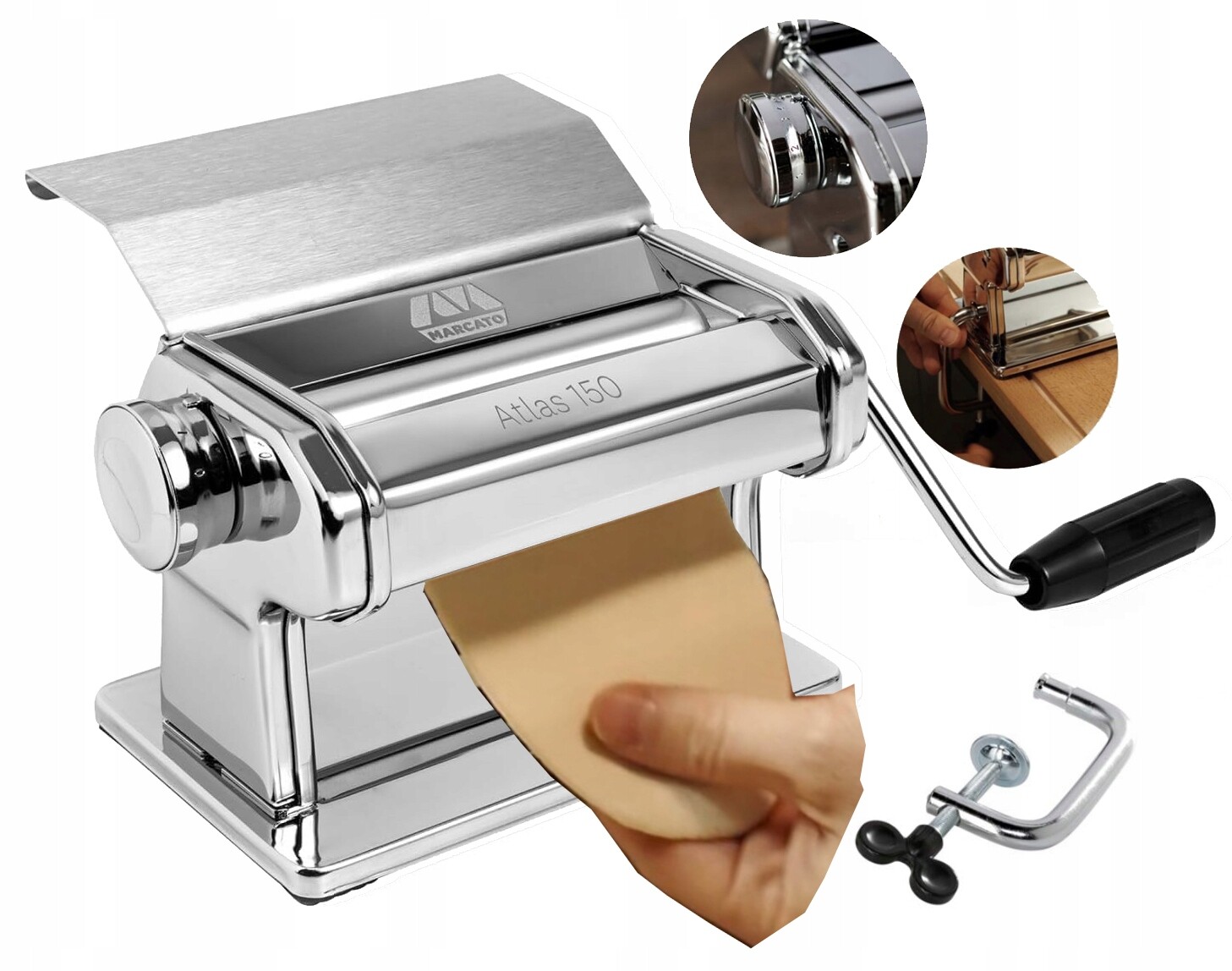 Válečkovač Na Těstoviny A Těsto Marcato Atlas 150 Chromovaný