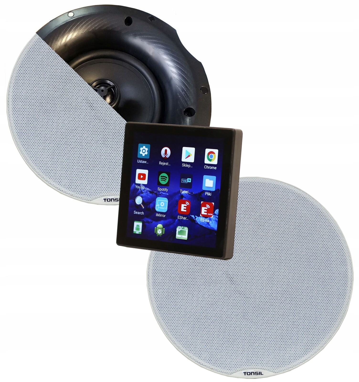 Tonsil Nástěnný přehrávač Android Zesilovač WS-65 2x reproduktor Zgsu 205S