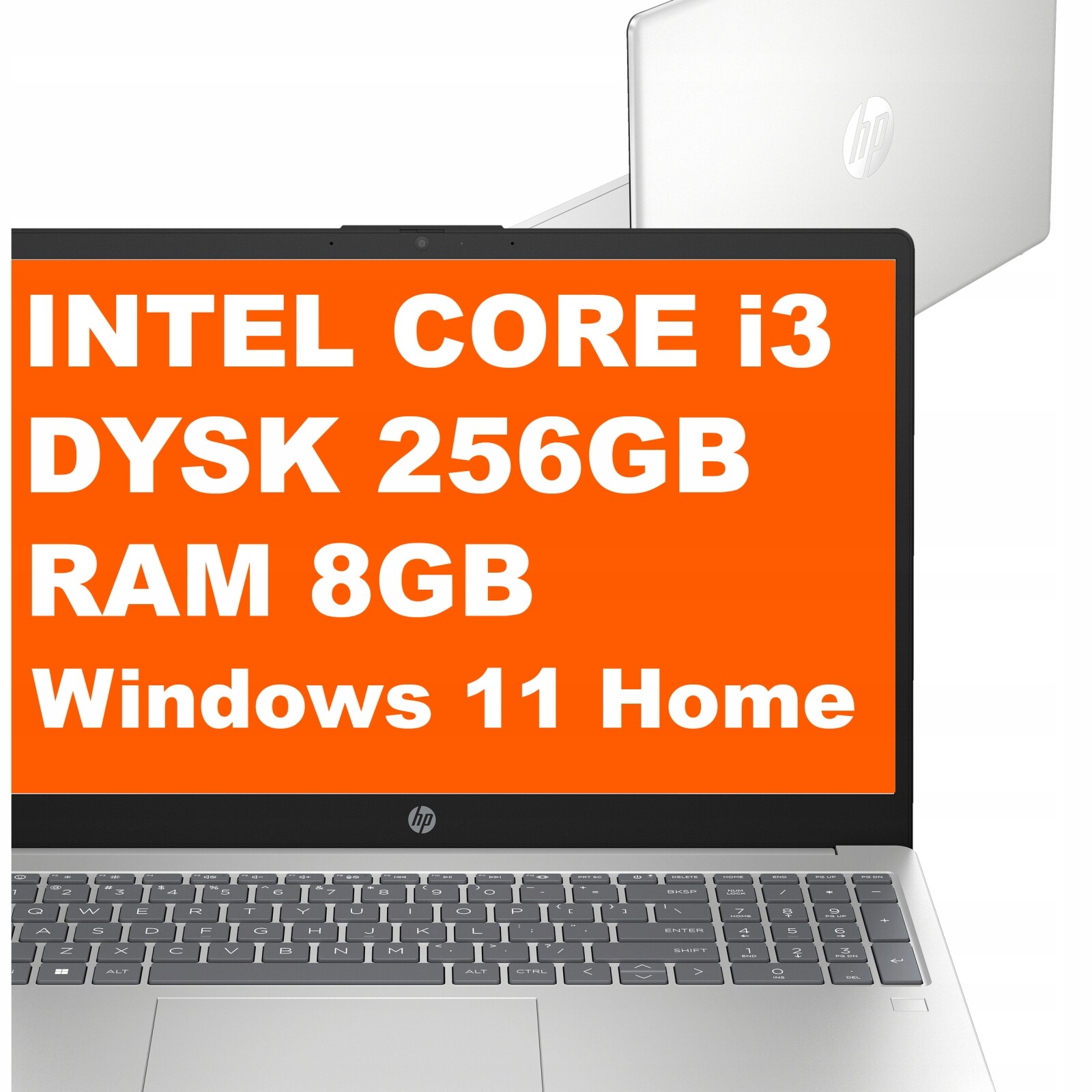 Notebook Hp 15-fd Intel i3 8GB 256GB Intel Uhd FullHD Win 11 Stříbrný