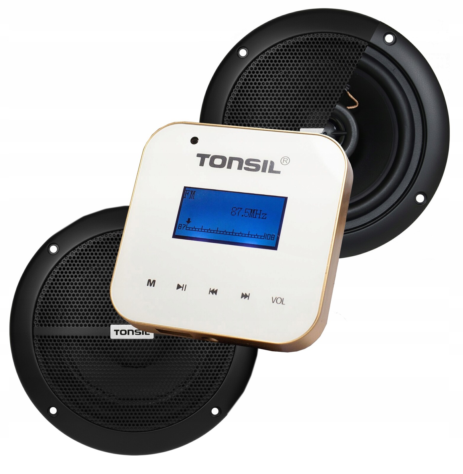 Tonsil Nástěnný přehrávač Zesilovač WS-30 2x reproduktor Zgsu 13/2dr Černý