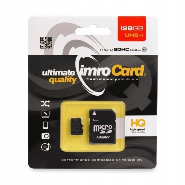Paměťová karta microSD 128 Gb Imro+adp 10C