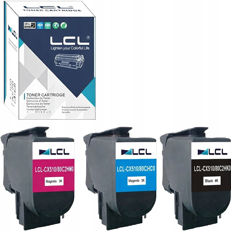 Toner LCL je kompatibilní s tiskárnami Lexmark a Hp Color LaserJet Pro 3 ks