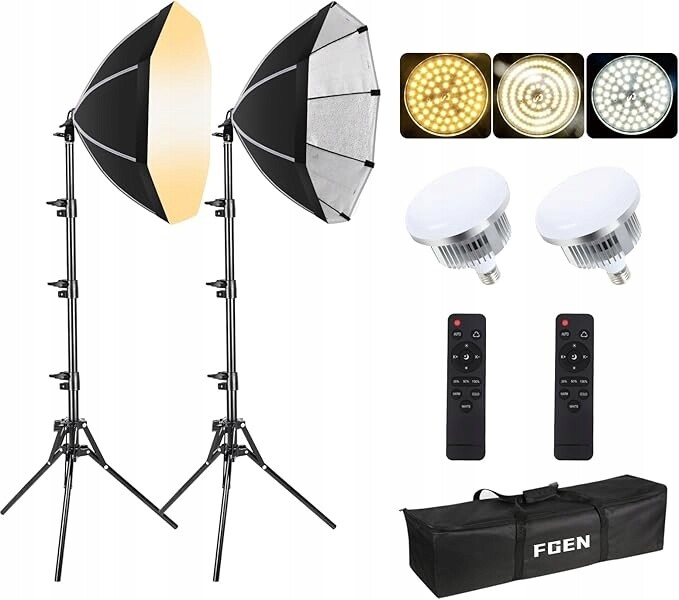 FGen Softbox, 2 x 85 W, 2700-6400 K, sada pro fotografické studio
