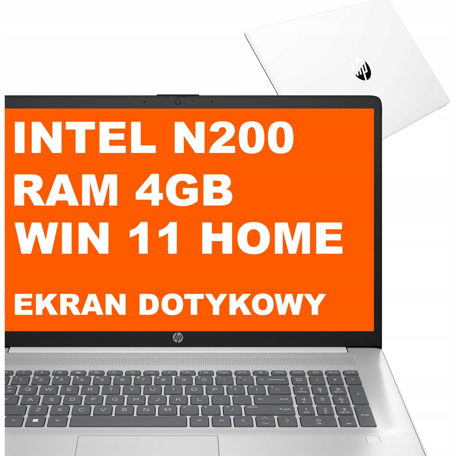 Notebook Hp 17-cn Intel N200 4GB 128GB Ufs Intel Uhd Hd+ Dotyk Win 11 Bílý