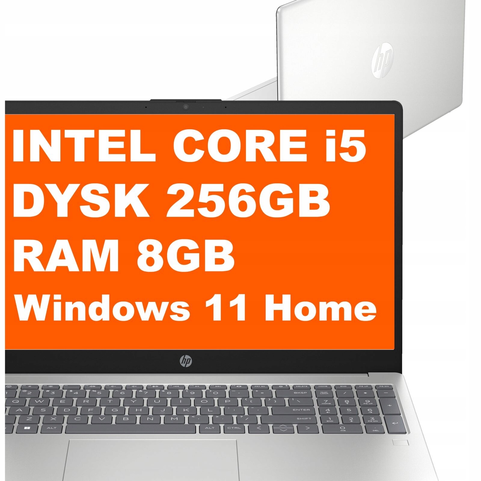 Notebook Hp 15-fd Intel i5 8GB 256GB Intel Iris Xe FullHD Win 11 Stříbrný