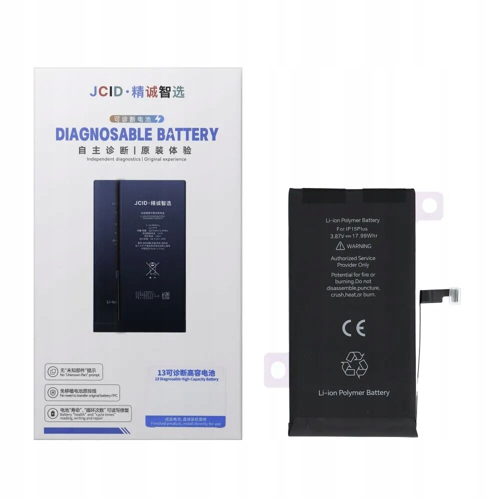 Jcid baterie s možností přiřazení k iPhone 15 Plus 4650 mAh (zvýšení