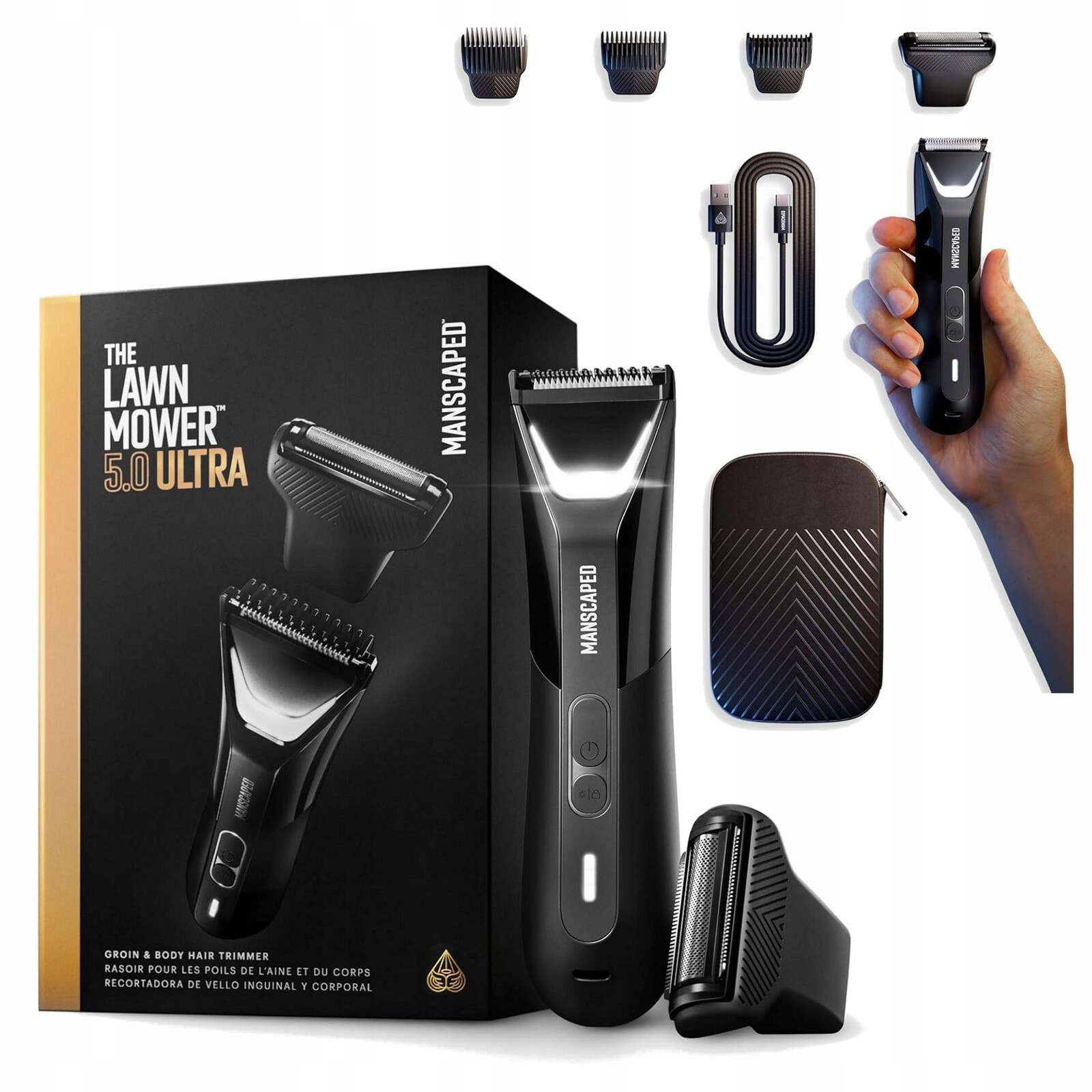 Manscaped The Lawn Mower 5.0 Ultra Dvouhlavý Zastřihovač Usb-c Voděodolný