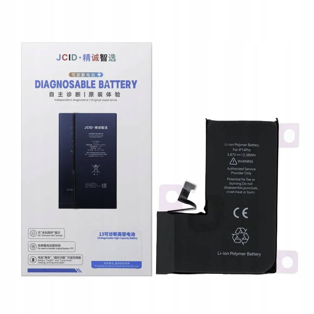 Jcid baterie s možností přiřazení k iPhone 14 Pro 3200 mAh (standardně)