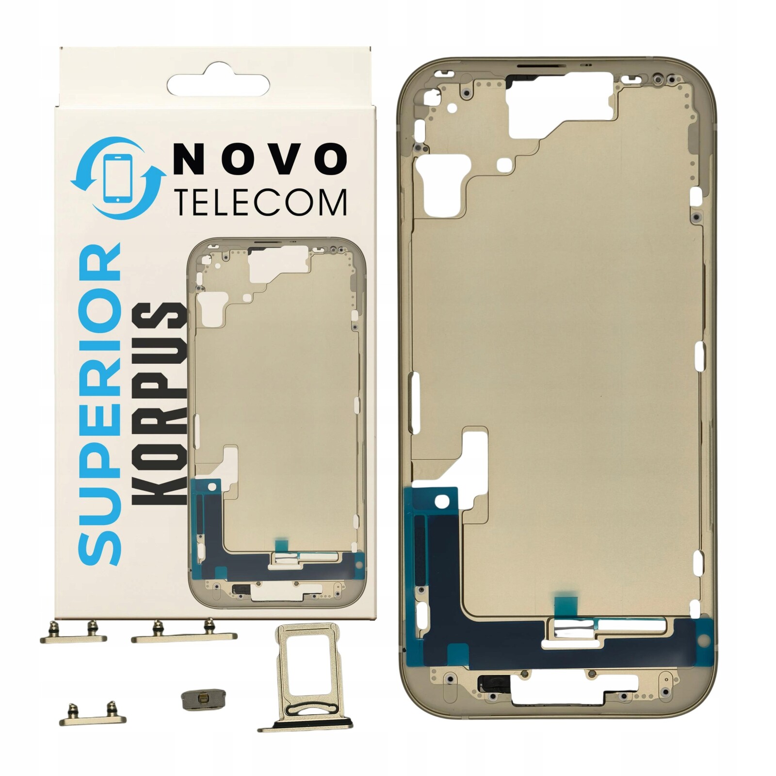 Tělo krytu telefonu pro iPhone 15 Rámeček s tlačítky