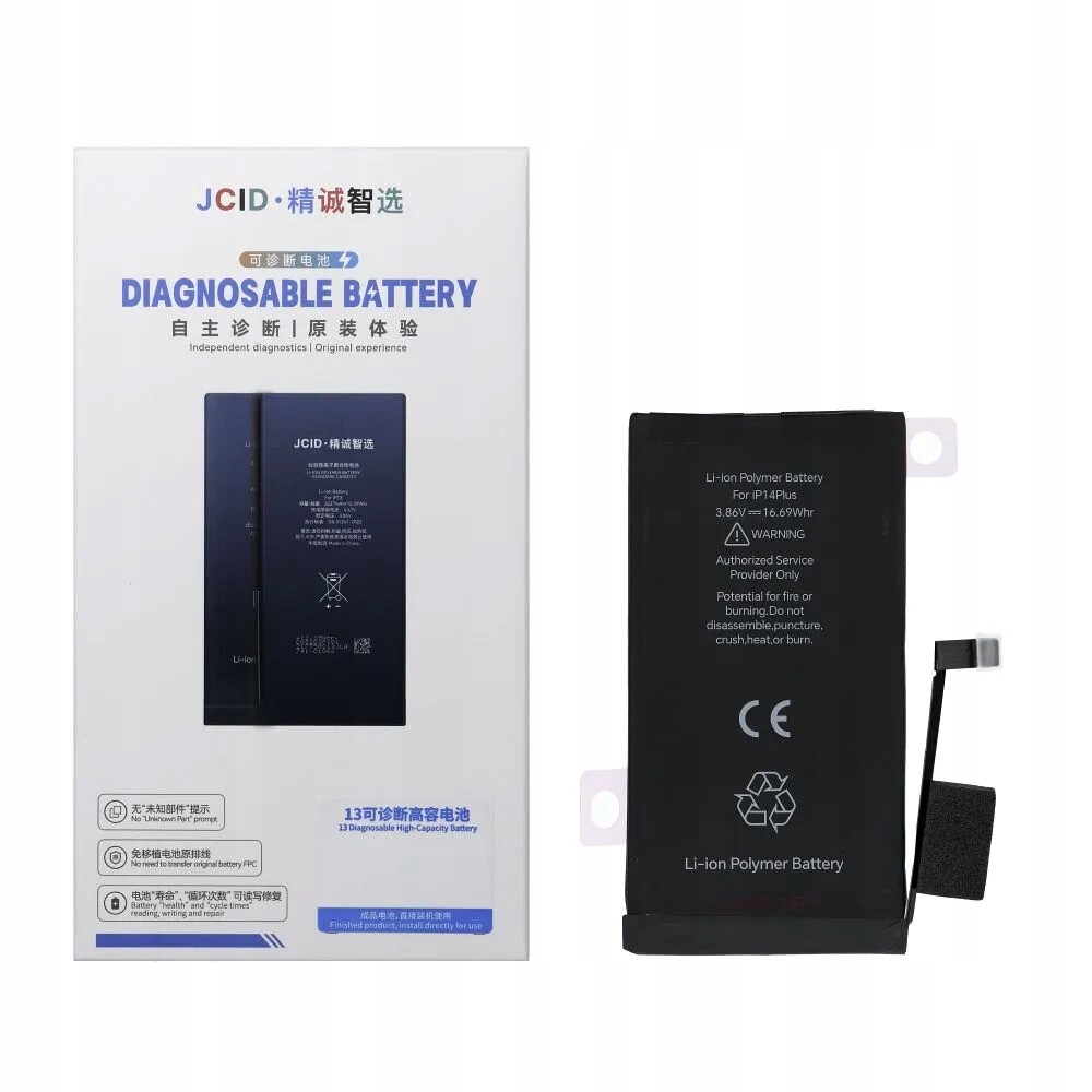 Jcid baterie s možností přiřazení k iPhone 14 Plus 4325 mAh (standardní)
