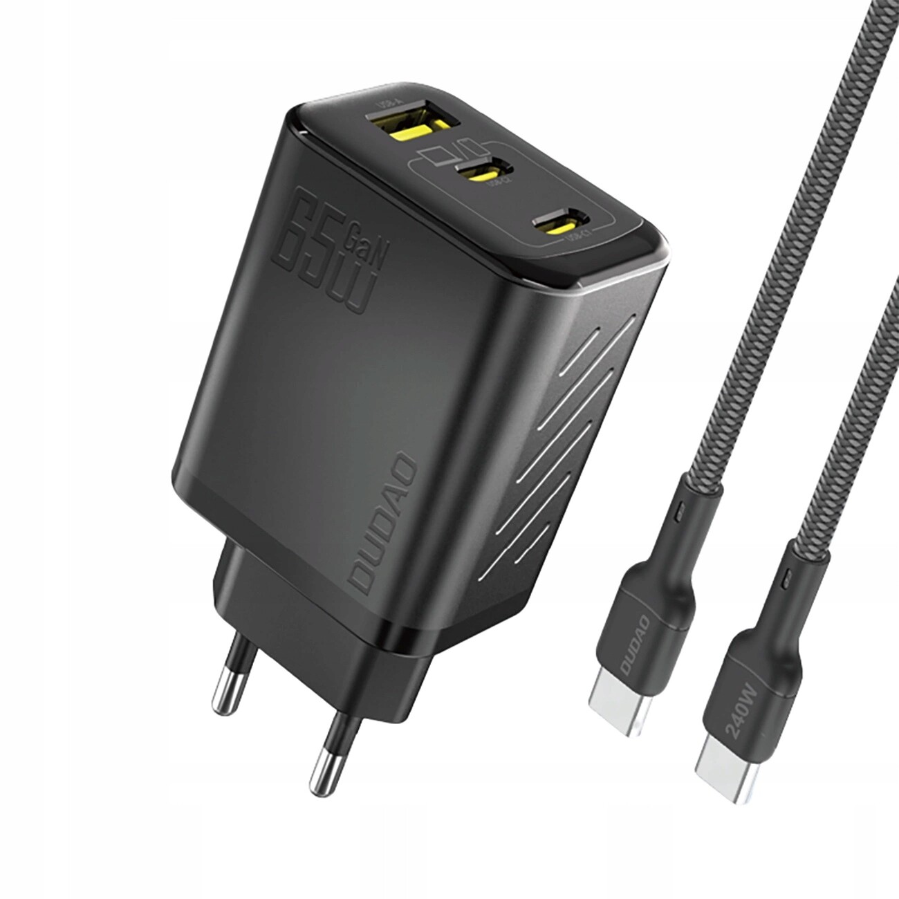 Síťová nabíječka Dudao A29C 65W GaN kabel Usb-c černá