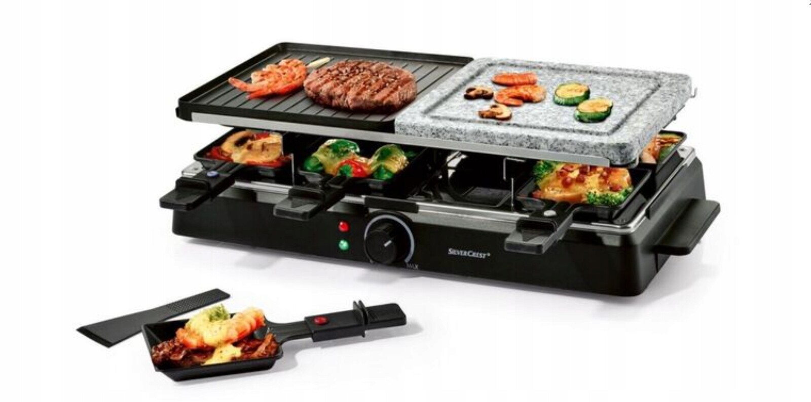 Elektrický gril na Raclette Přírodní kámen Silvercrest Srgs 1400W E2